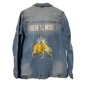 Hillsong Worship THERE IS MORE Denim Jacket Embroidered Long Sleeves Size M